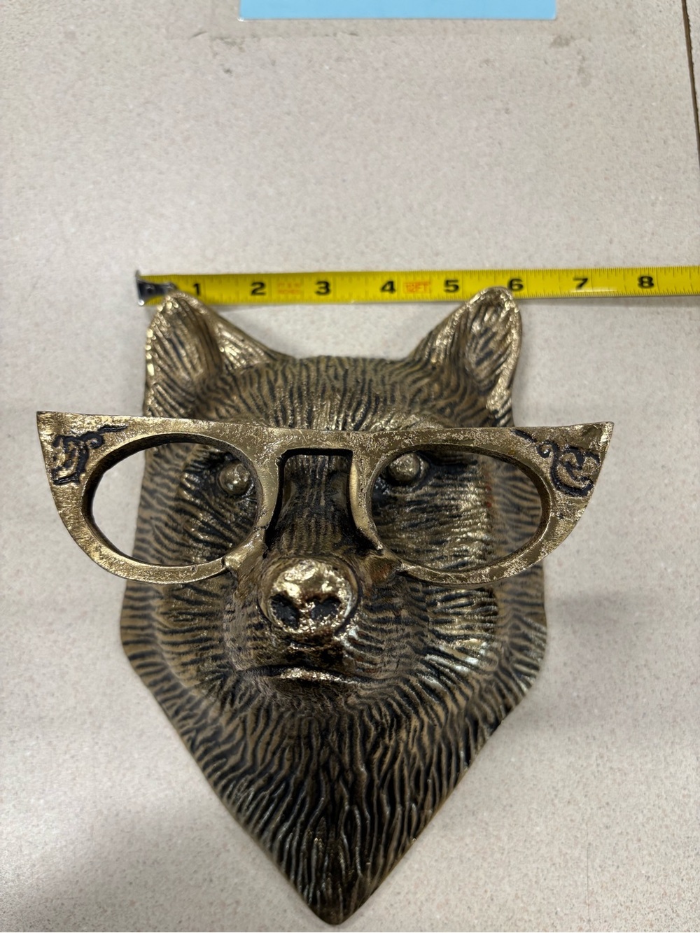 Fox Wall-Mounted Eyeglass  in Antique Gold cast metal like Anthropologie